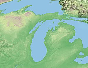 Michigan Elevation Map